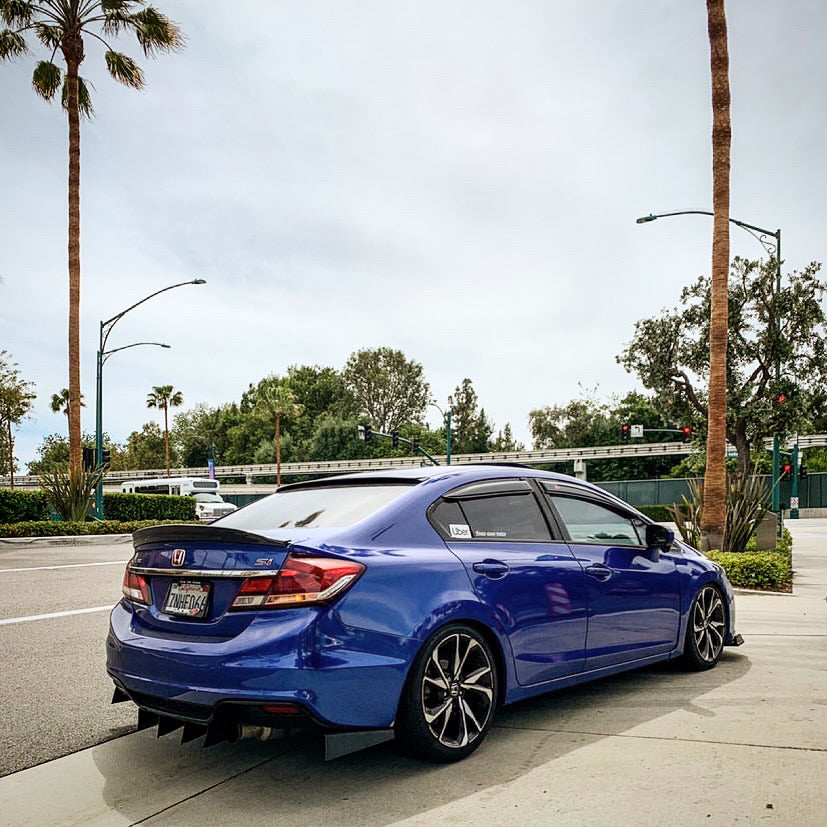 2012-2015 Honda Civic 3pc "Straight Fin" Rear Diffuser