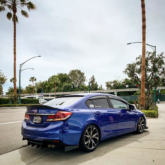 2012-2015 Honda Civic 3pc "Straight Fin" Rear Diffuser