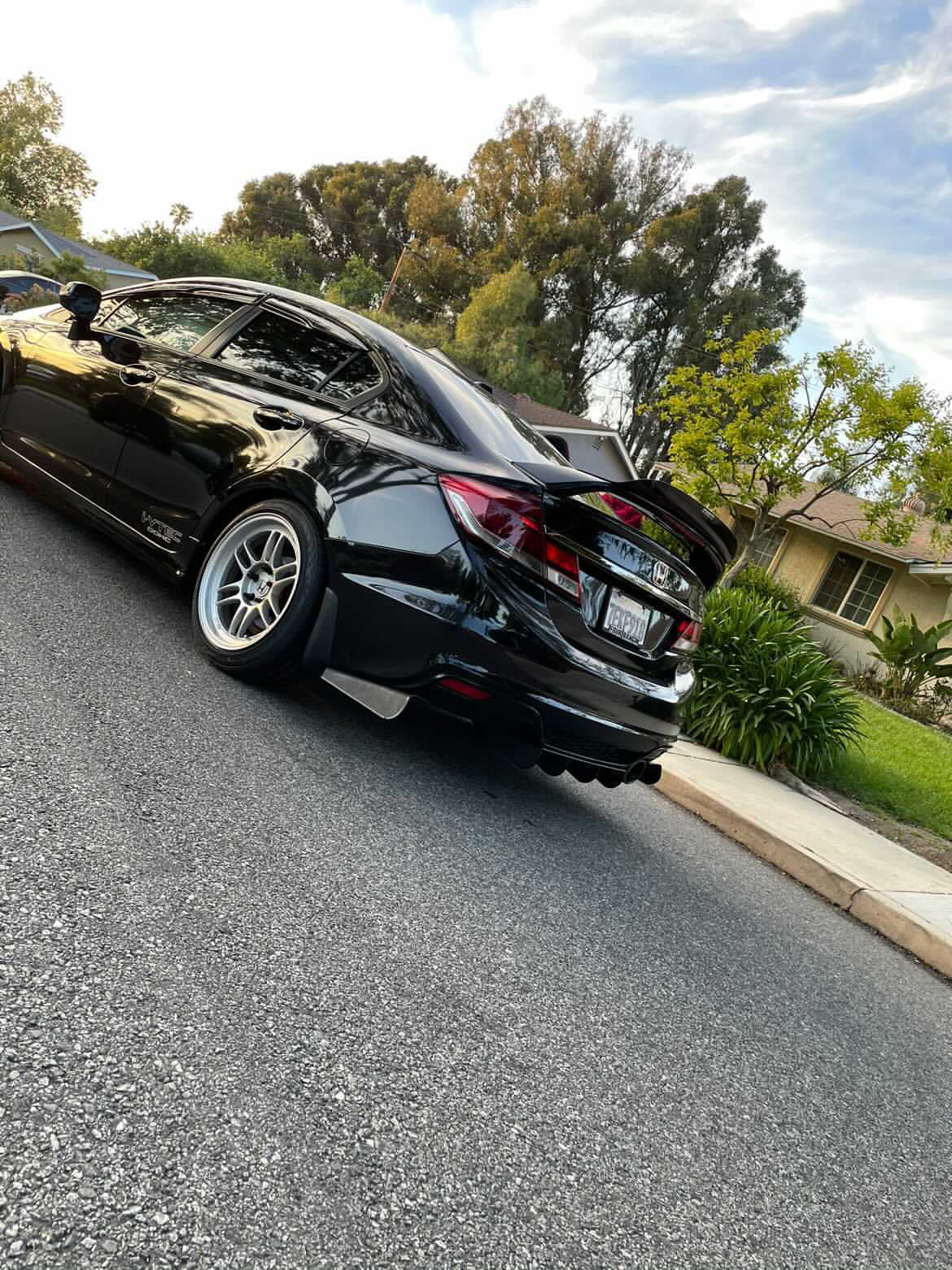 2012-2015 Honda Civic 3pc "Round Ends" Rear Diffuser