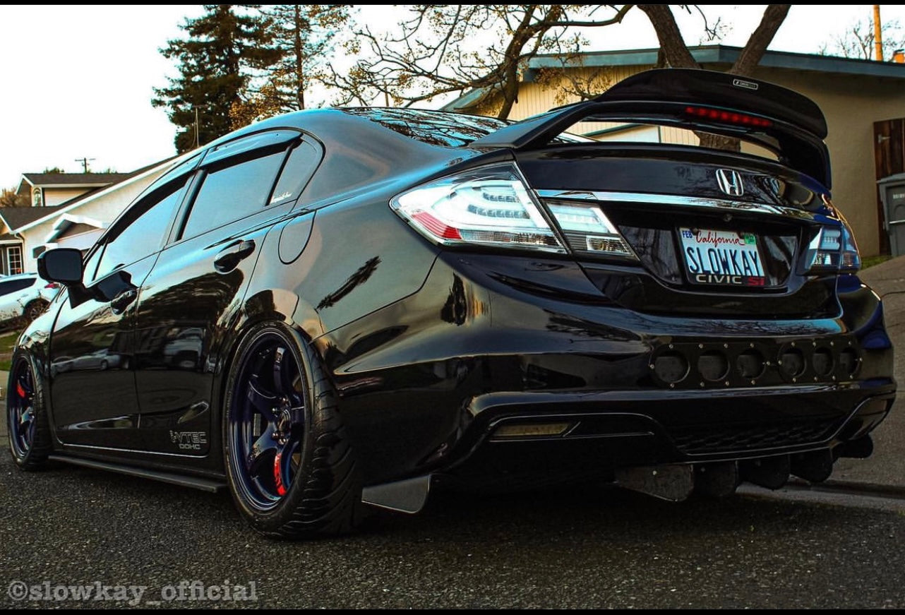 2012-2015 Honda Civic 3pc "Round Ends" Rear Diffuser