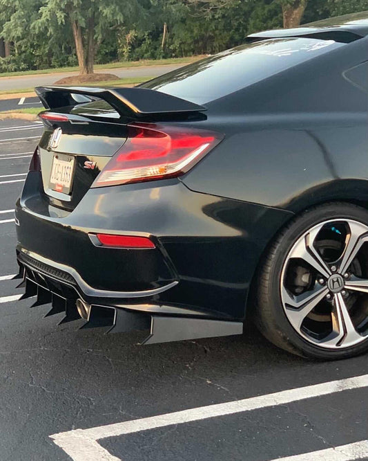 2012-2015 Honda Civic 5pc "Shark Fin" Rear Diffuser