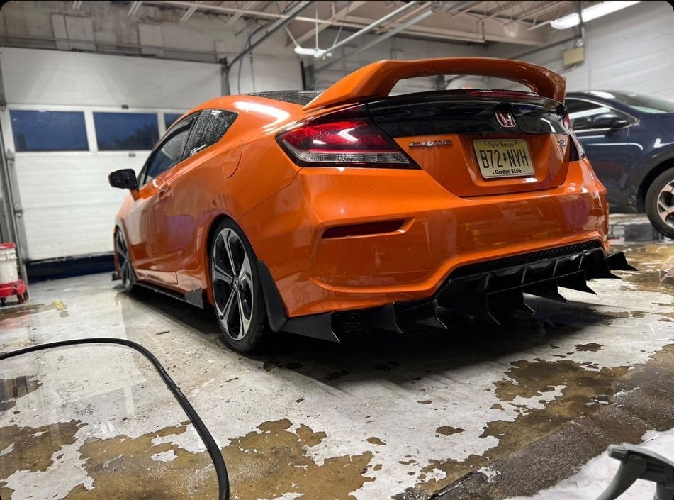 2012-2015 Honda Civic 5pc "Shark Fin" Rear Diffuser