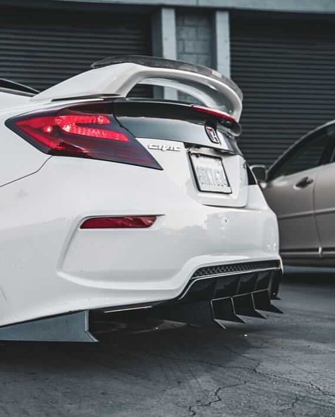 2012-2015 Honda Civic 3 pc Rear "Shark Fin" Diffuser