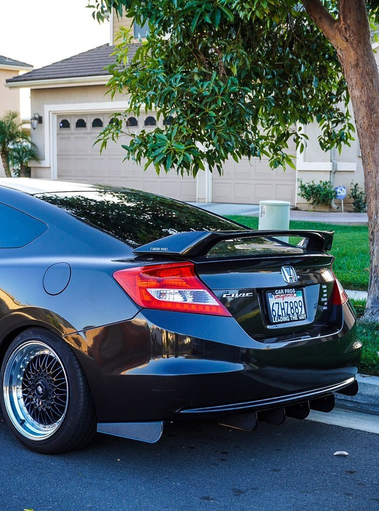 2012-2015 Honda Civic 3pc "Round Ends" Rear Diffuser