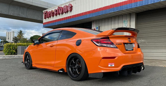 2013-2015 Honda Civic Hex fin Rear Diffuser