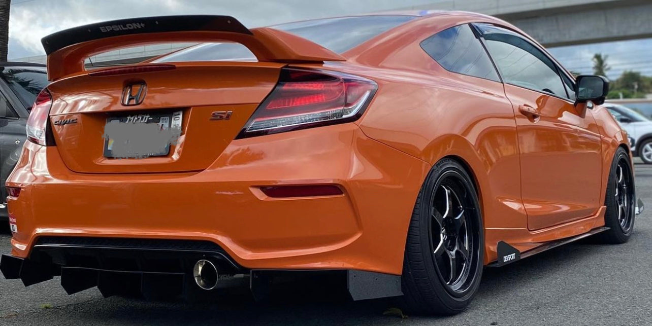 2013-2015 Honda Civic Hex fin Rear Diffuser