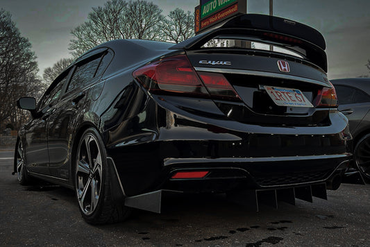 2012-2015 Honda Civic V2 “Straight Fin” 3pc Diffuser