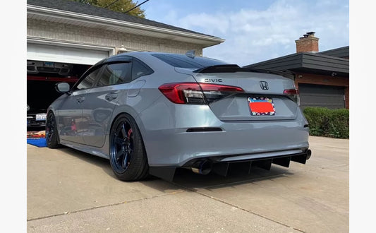 2022-2024 Honda Civic 3pc Inward Fin Rear Diffuser