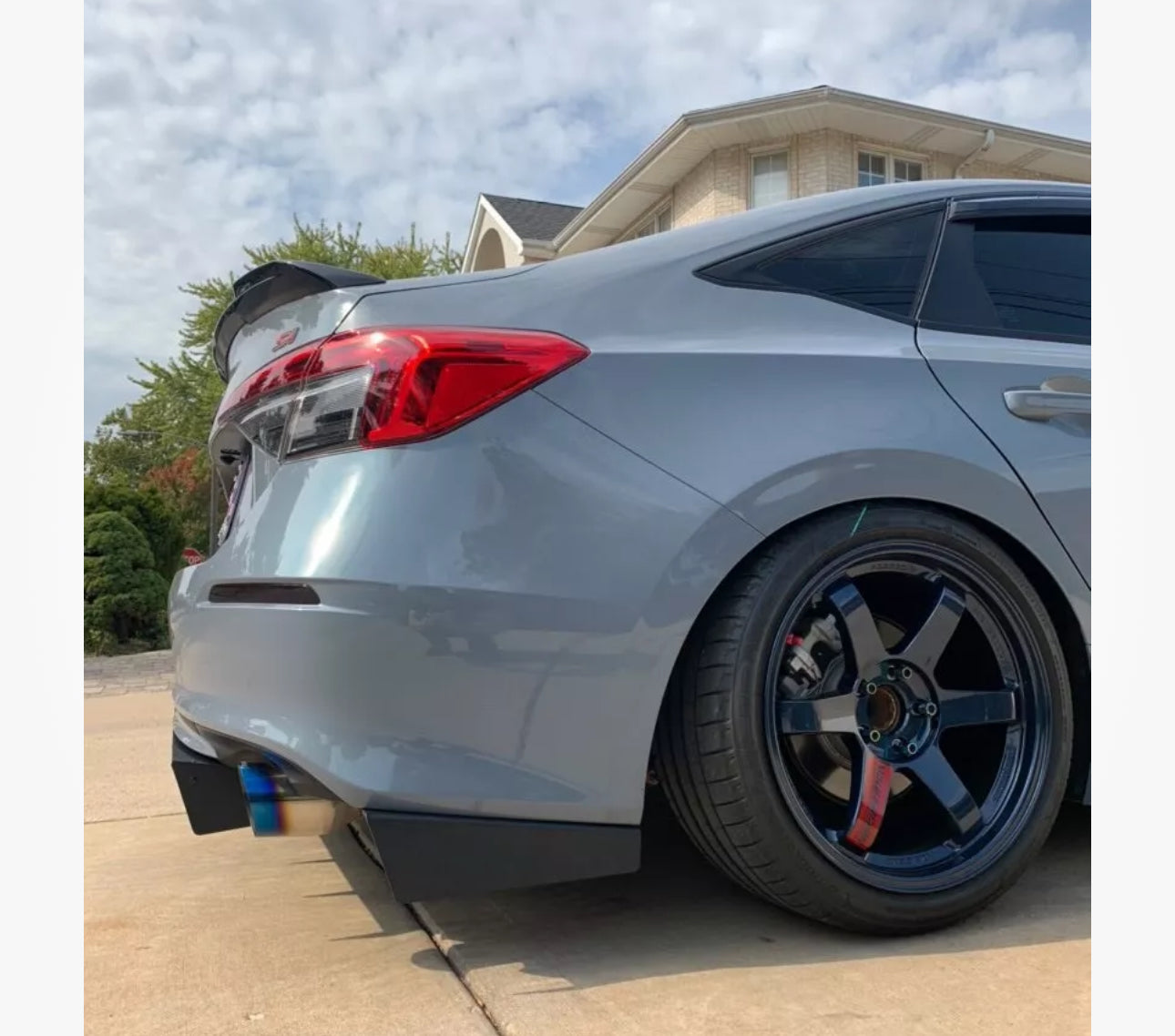 2022-2024 Honda Civic 3pc Inward Fin Rear Diffuser