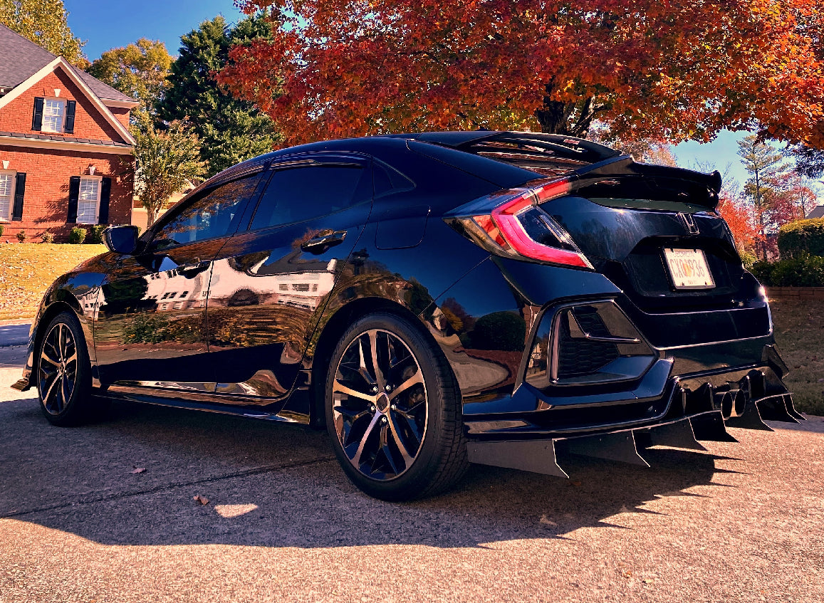 2017-2021 Honda Civic Hatchback Sport 2pc Rear Diffuser