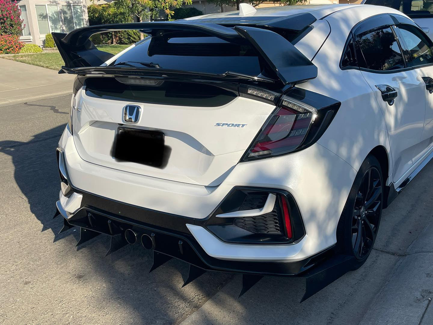 2017-2021 Honda Civic Hatchback Sport 2pc Rear Diffuser