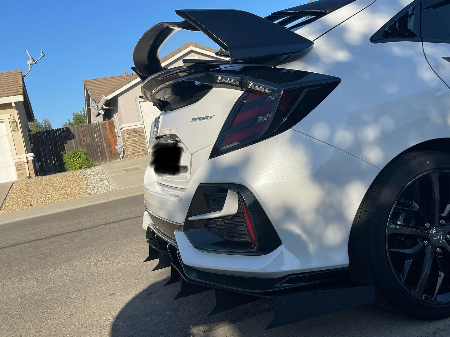 2017-2021 Honda Civic Hatchback Sport 2pc Rear Diffuser