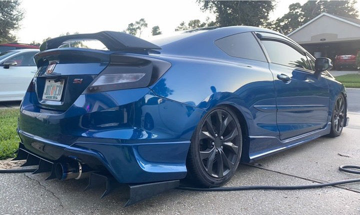 2012-2015 Honda Civic 5pc "Shark Fin" Rear Diffuser