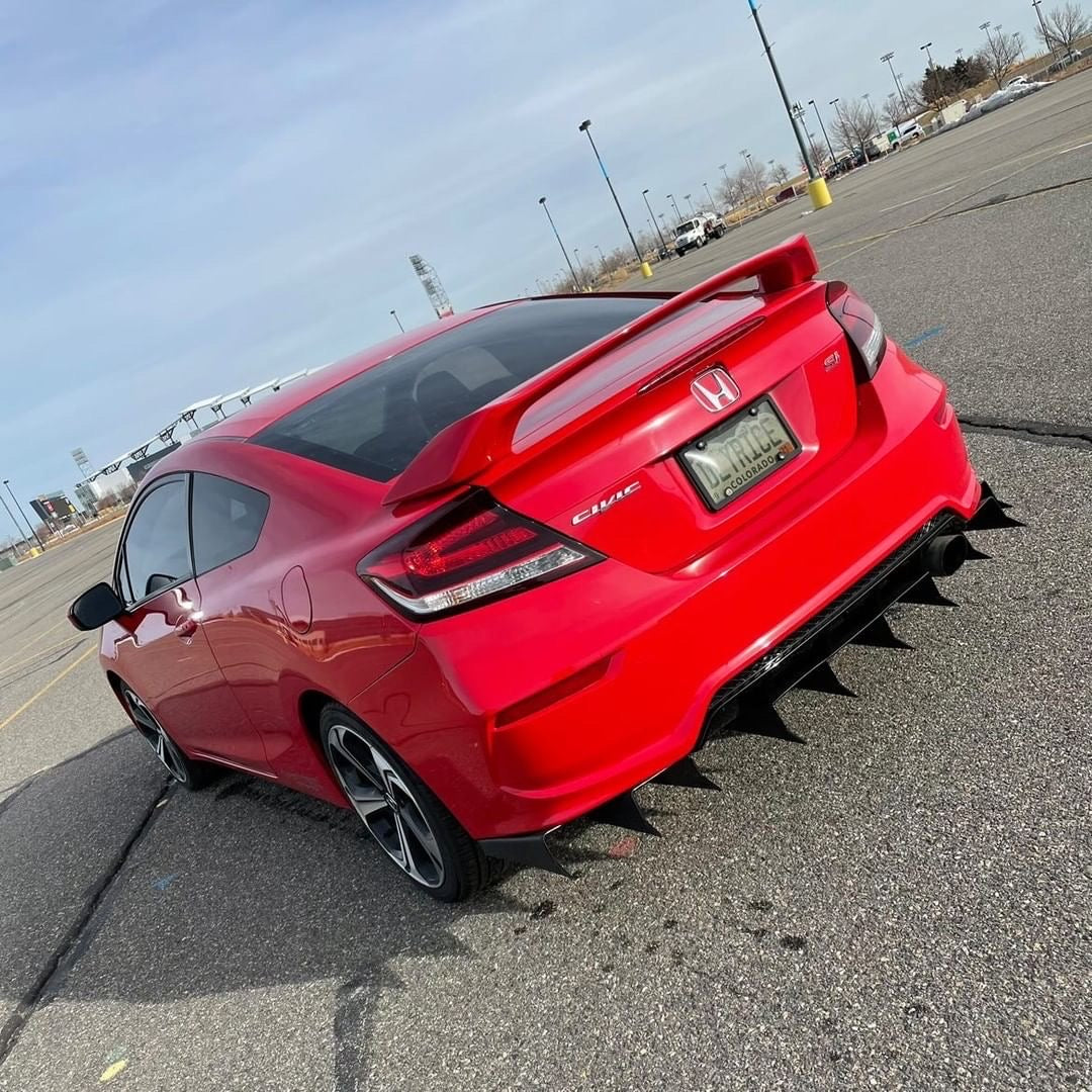 2012-2015 Honda Civic 5pc "Shark Fin" Rear Diffuser