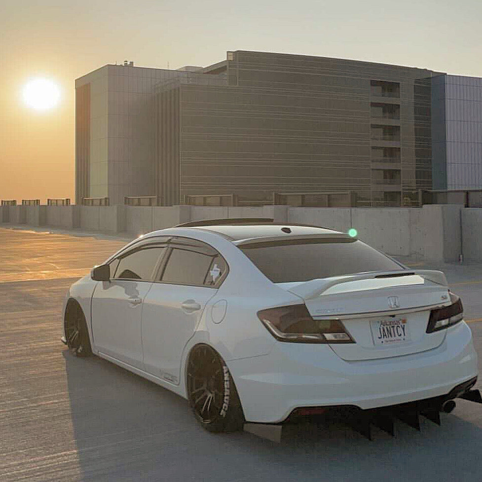 2012-2015 Honda Civic 3pc "Straight Fin" Rear Diffuser