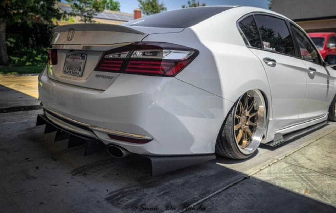 2013-2017 Honda Accord 3pc "Straight Fin" Rear Diffuser
