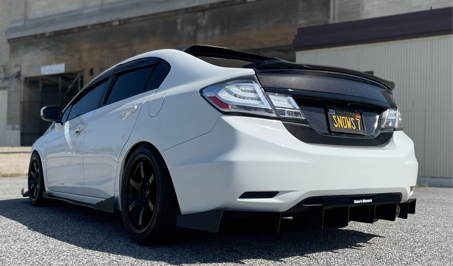 2014-2015 Honda Civic V2 3pc Rear Diffuser